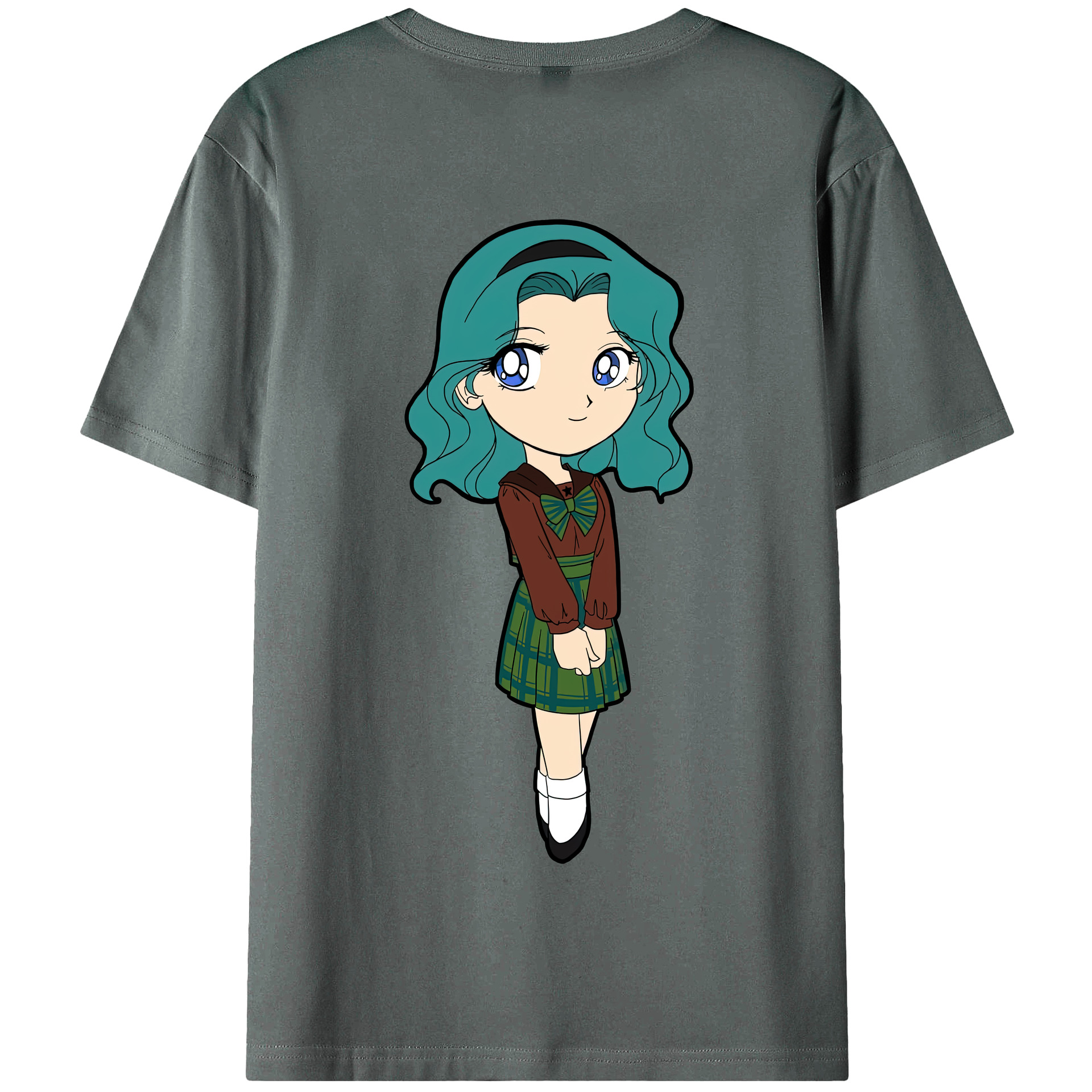（画像用） 美少女戦士セーラームーン 海王 みちる（かいおう みちる） Sailor Moon Kaiou Michiru 綿100％半袖Tシャツ（背面プリント）